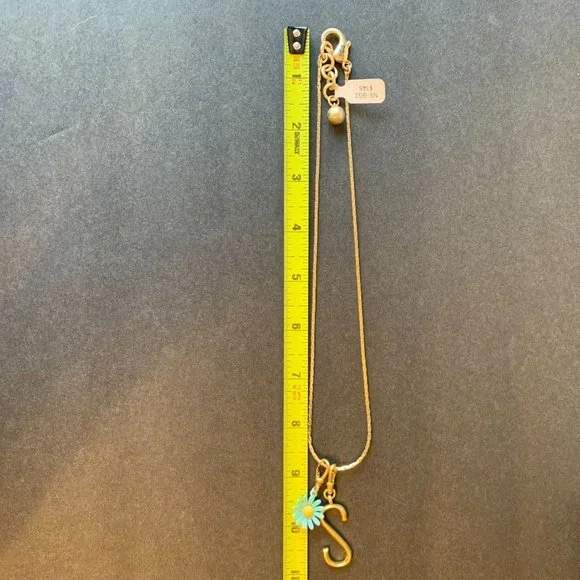 NWT Lulu Frost Plaza Bond Chain Plaza Letter S Charm Daisy Enamel Charm … - Picture 10 of 12